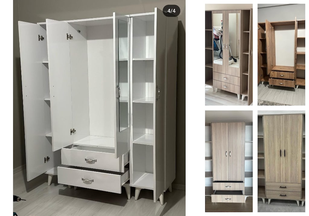4 kapaklı elbise dolabı dletsuctng - 5
