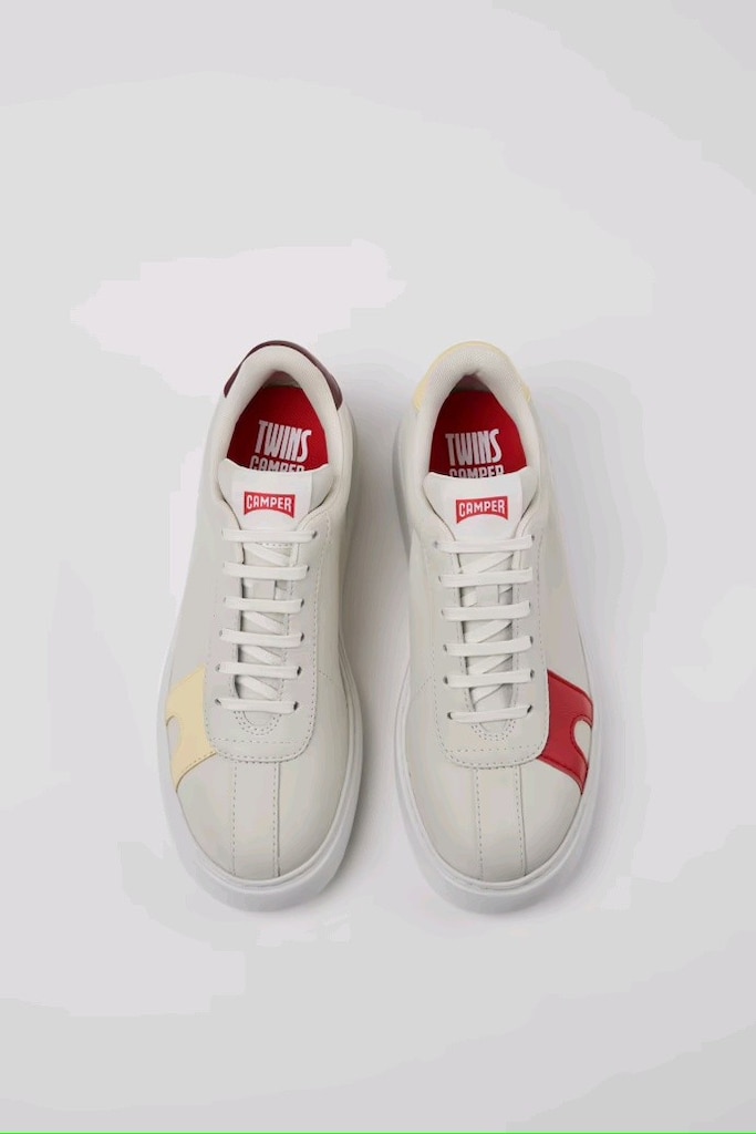 Camper Twins Beyaz Deri Kadın Sneaker - 7