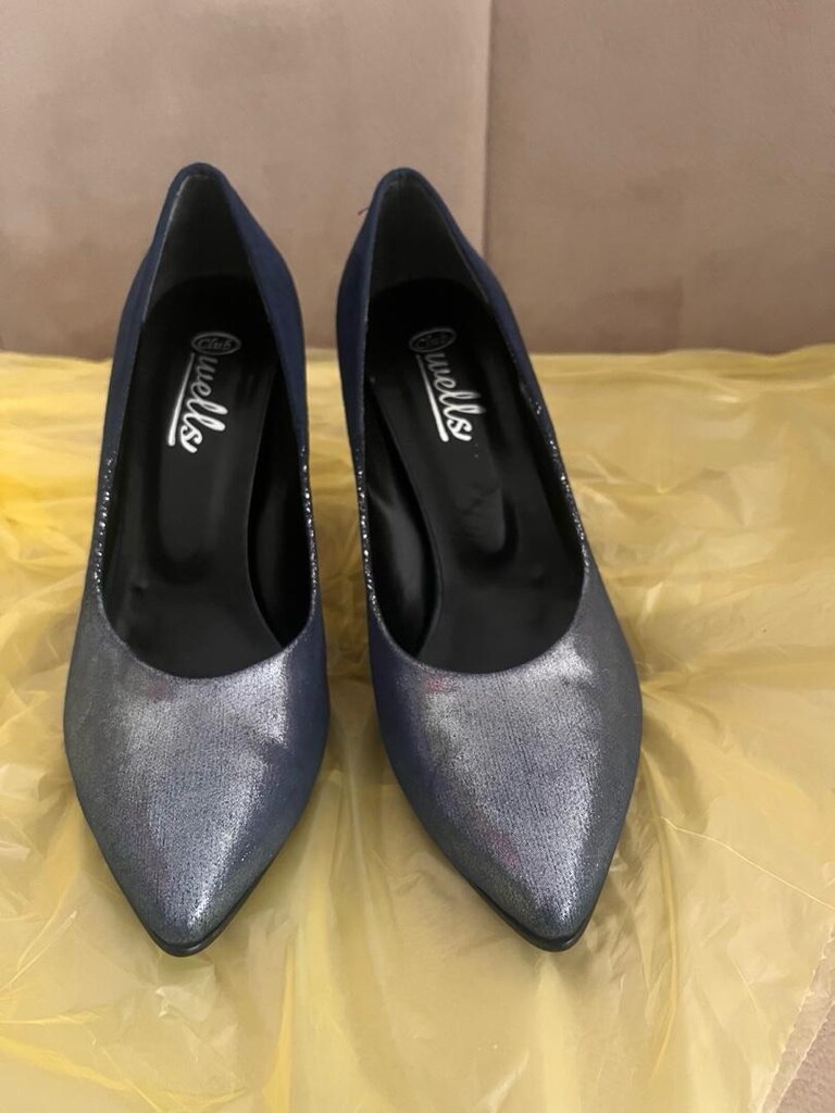 Gümüş stiletto ayakkabı - 5