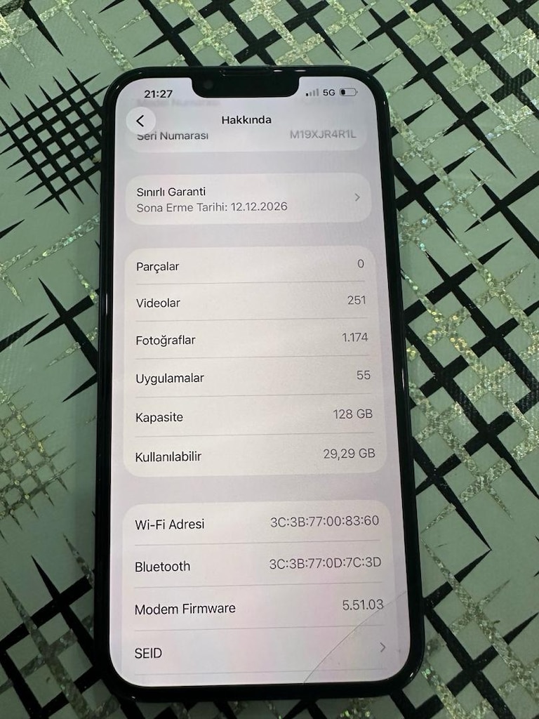 5 Ay Garantili I Phone 13 128 gb - 2