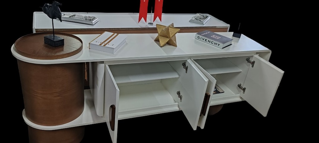 Modern Tasarım Beyaz Konsol - Şık ve Fonksiyonel (200 cm) - 4