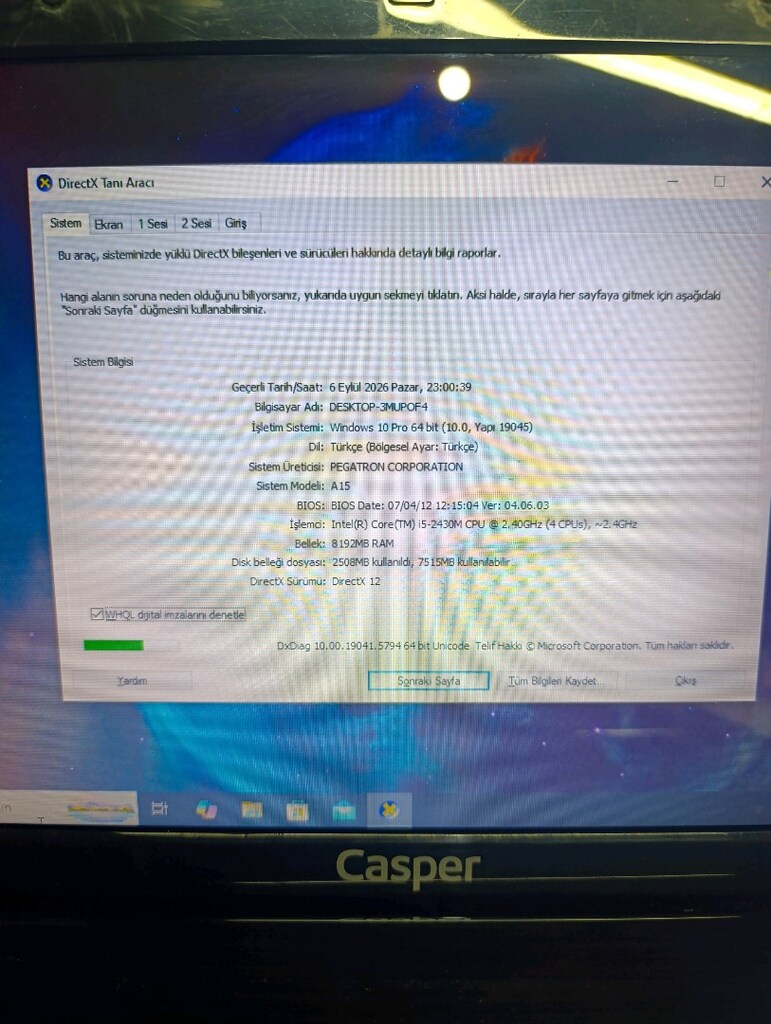 Temiz Casper i5-2430M | 8 GB RAM | Trendyol & Yemeksepeti Uyumlu Lapto - 3