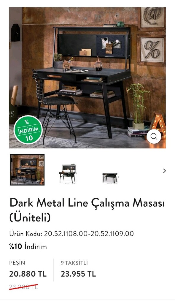 çilek mobilya çalışma masası - 2