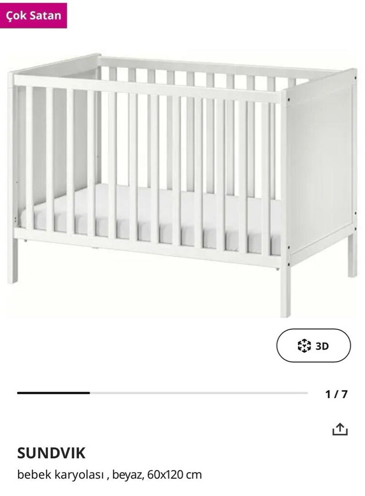 Ikea bebek karyola 60x120 - 2