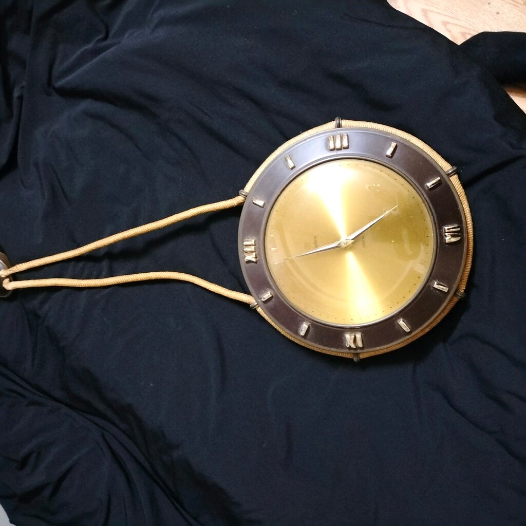 Junghans EXACTA ağır pirinç halatlı duvar saati antika - 7