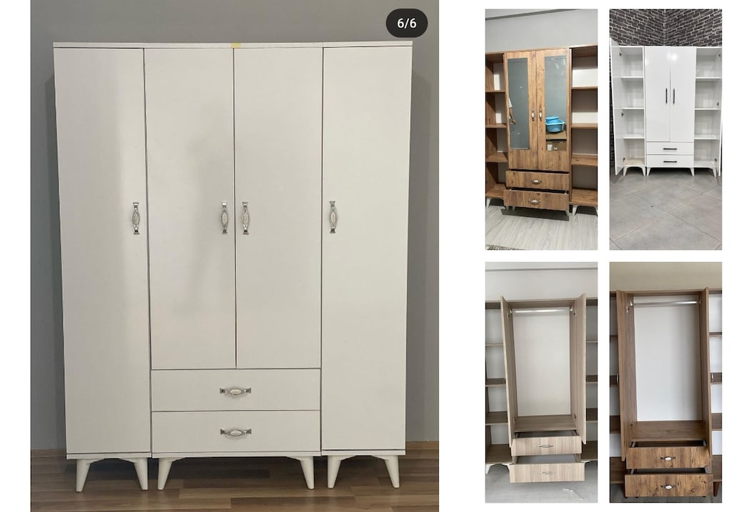 4 kapaklı elbise dolabı udszlfdxhx - 5