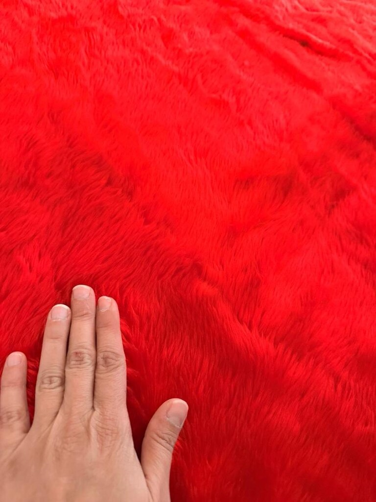 peluş çitf kişilik kırmızı yatak örtüsü - 2
