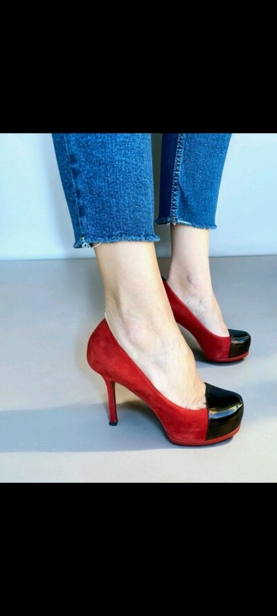 Yves Saint Laurent platform topuk ayakkabi