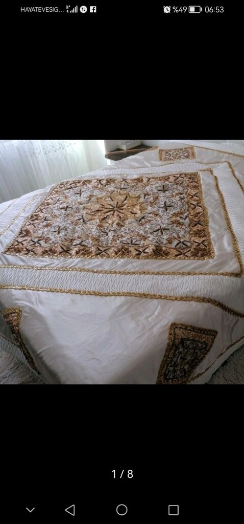 Mardin işi işlemeli yatak örtüsü - 8
