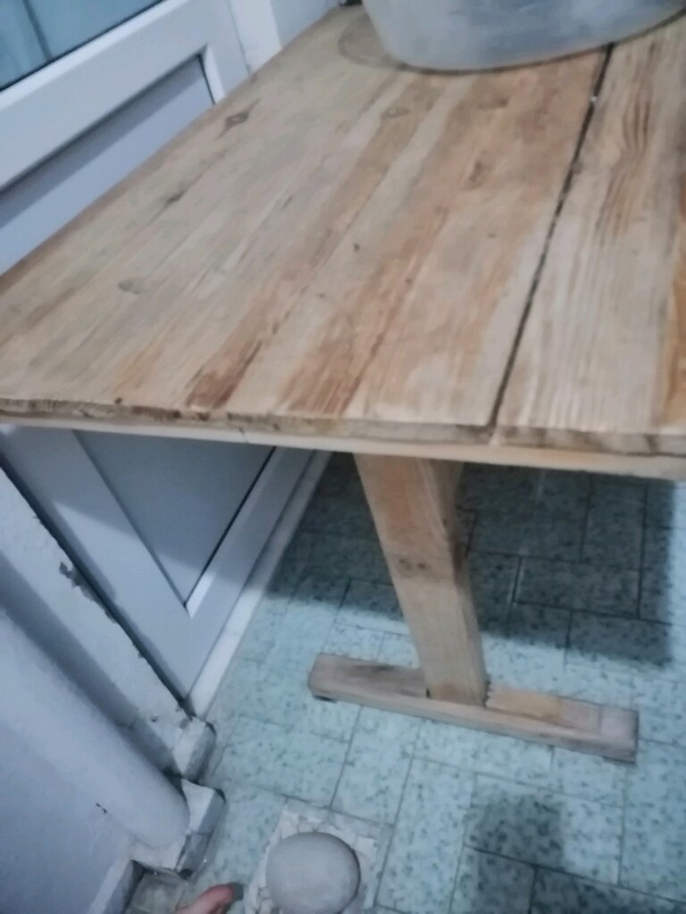 Ahşab Masa 65 En 95 uzunluk 75 cm yerden yükseklik ve sehba ikisi bir - 2