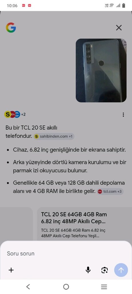 TCL 20 SE 128GB 4 RAM ORİJİNAL TERTEMİZ TÜRKİYE CİHAZI AÇIKLAMA OKU - 3