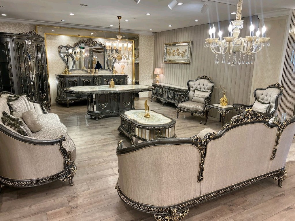 Klasik Desenli Mermer Desenli SALON TAKIMI - 2