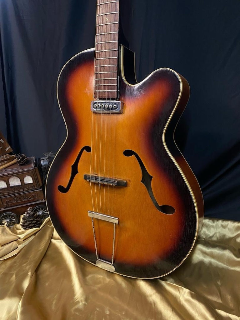 EKO Jazz Archtop 100 Elektro Akustik Gitar - 4