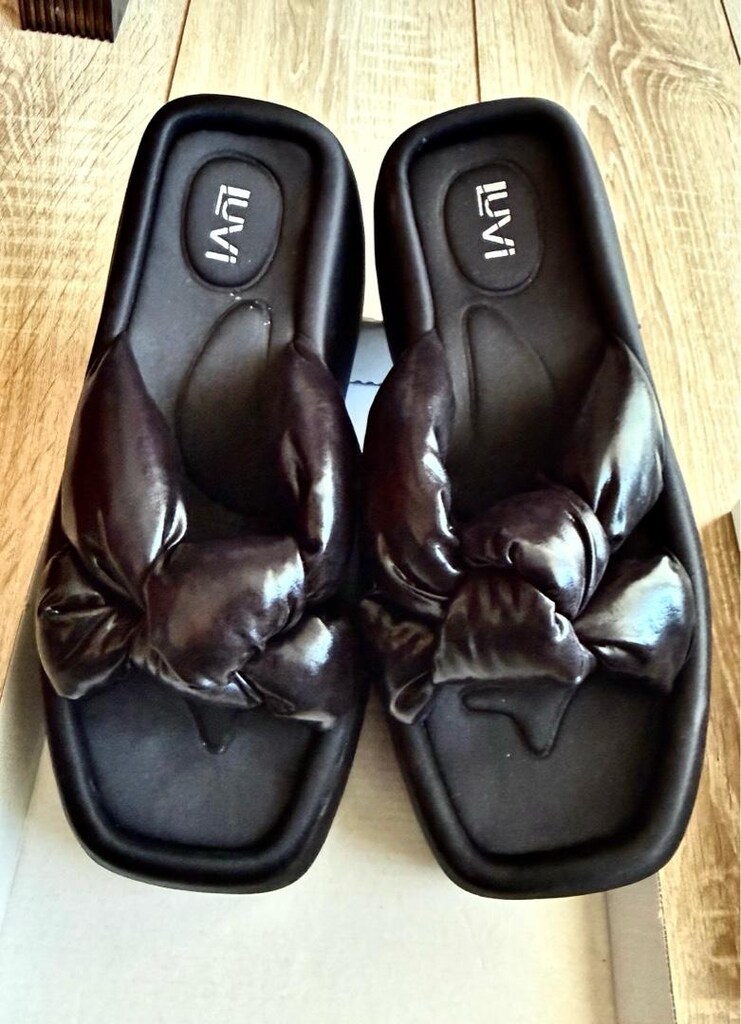 ‼SIFIR/LUVISHOES Poofy Parlak Bant Ortopedik Dolgulu Günlük Terlik - 3
