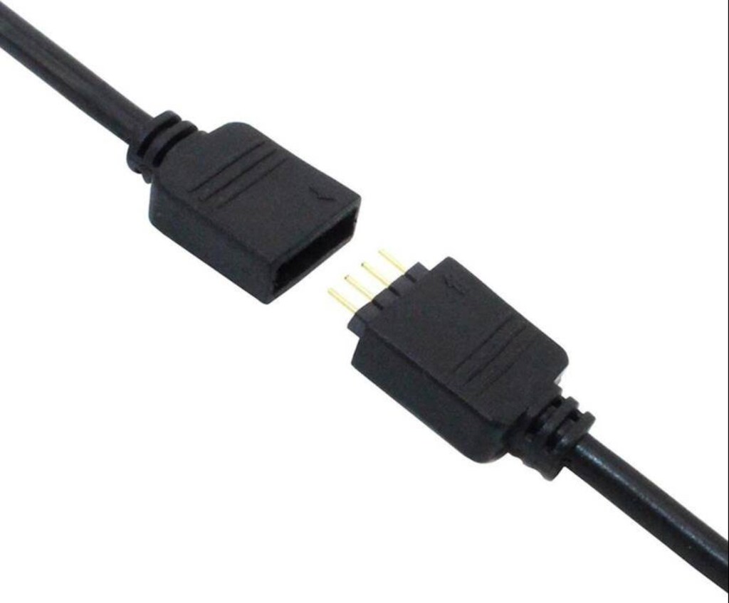 30cm 3 Pin 5V ARGB & 4 Pin 12V RGB LED 4lü Fan Çoklayıcı Kablo - 4
