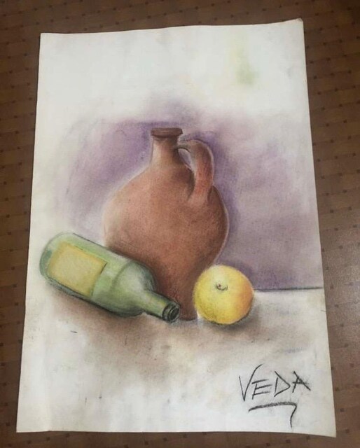 Kuru boya çalışma tablolar