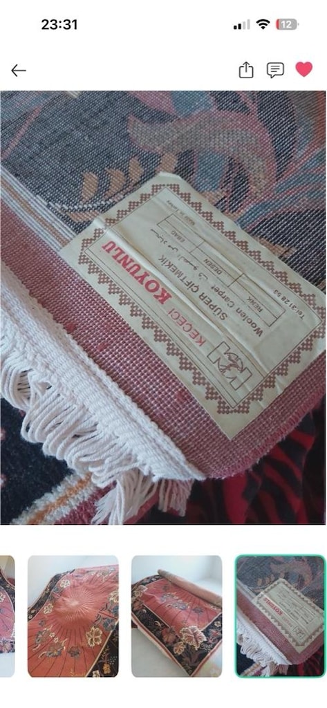koyunlu 6 mt kare yün halı - 3