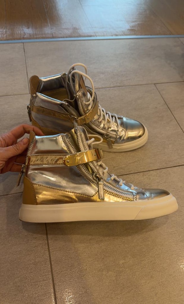 Gümüş Renkli Yüksek Tabanlı Sneaker - 5