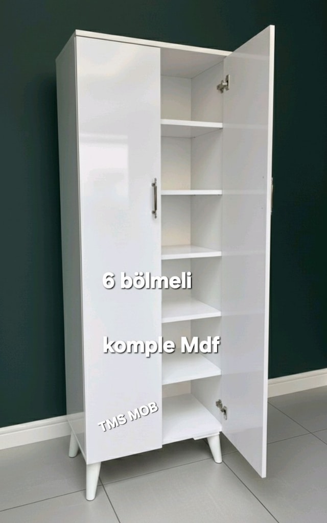 Ayakkabılık mdf 6 bölmeli Kiler Erzak Dolabı çok amaçlı dolap