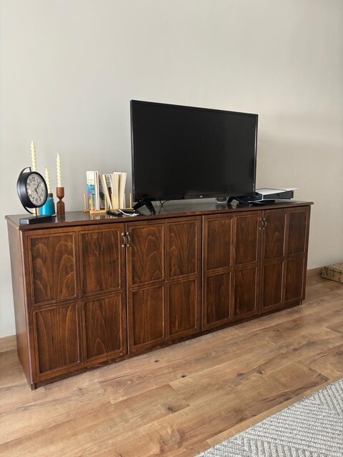 Masif Ağaç Konsol / Retro TV Ünitesi (200 cm - Koyu Ceviz)