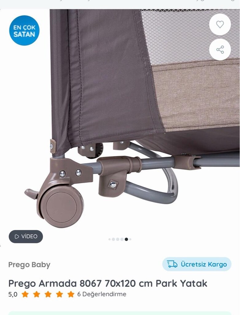 PREGO ARMADA ANNE YANI BEŞİK PARK YATAK - 7
