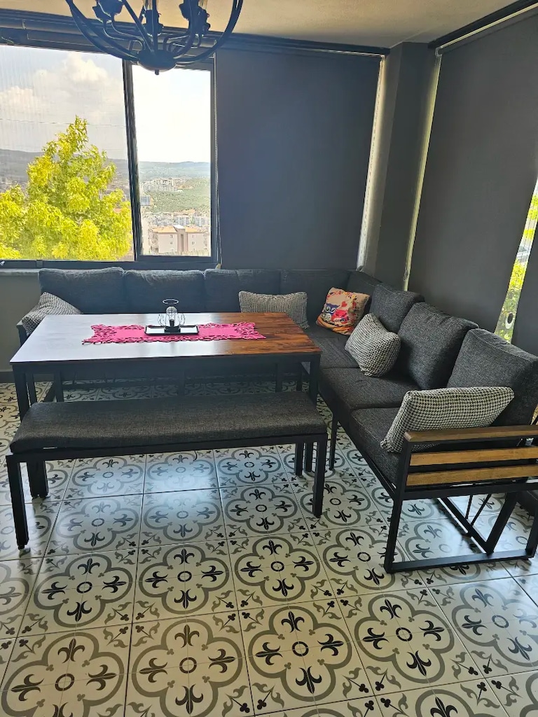 Fırın boyalı metal iskeletli köşe takımı - 2