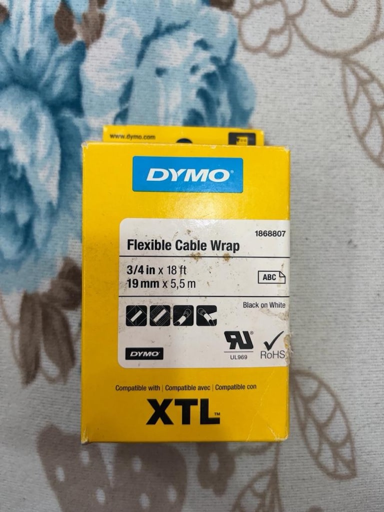 DYMO XTL 1868807 19mm x 5.5m Kablo Etiketleme Bandı – Sıfır - 3