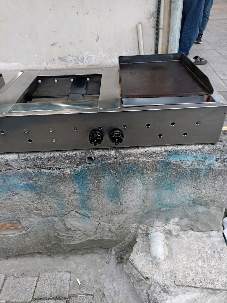 sanayii tipi ızgara bir tarafı Ocak gazlı tüplü - 3