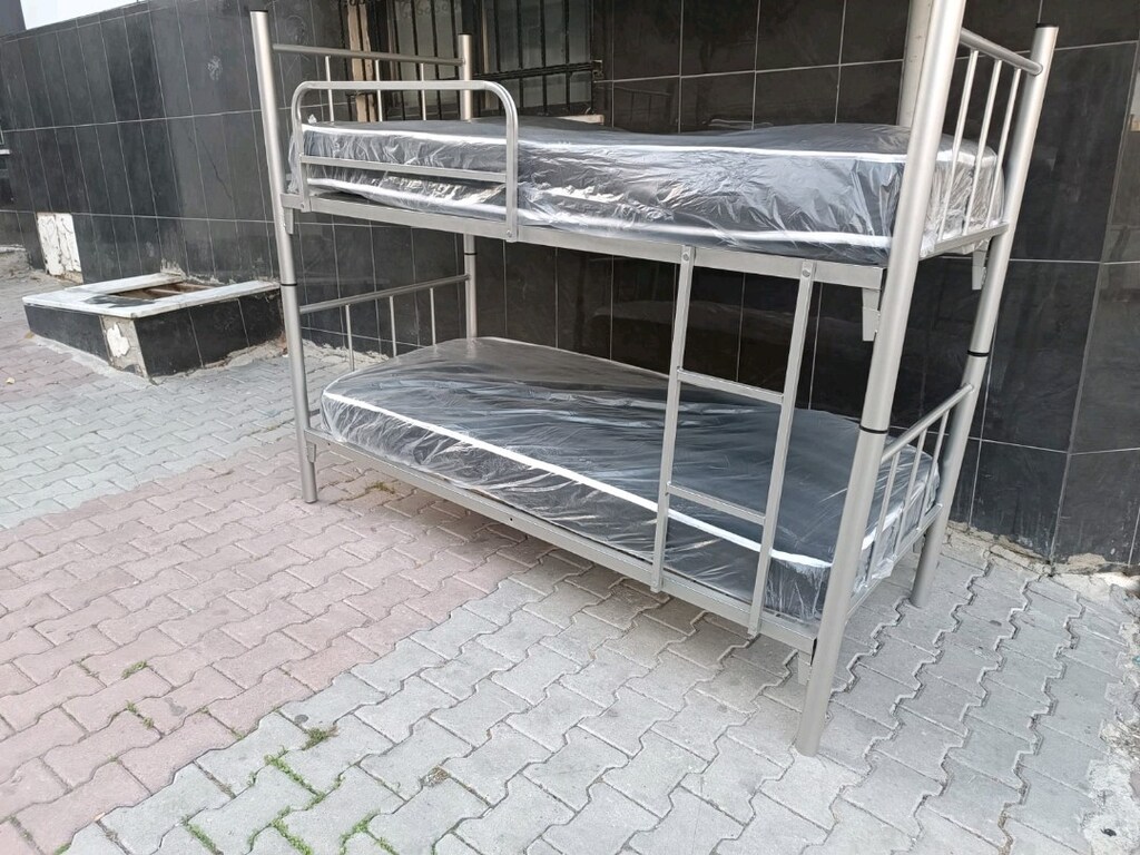 METAL GRİ RANZA İKİ YATAK AYNI GÜN ÜCRETSİZ TESLİMAT - 6
