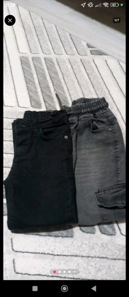şişme mont 2 adet kot ceket 2 adet kot pantolon - 2