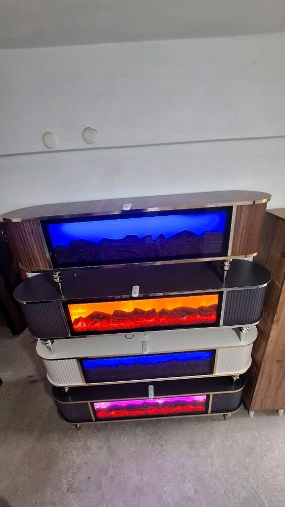 Bluetooth'lu Şömineli TV ünitesi - 2