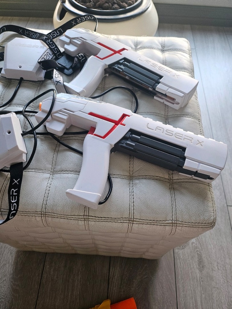 LASER X 2 Oyuncu Lazer Oyun Seti, İç ve Dış Mekan Lazer Tabancaları, - 3