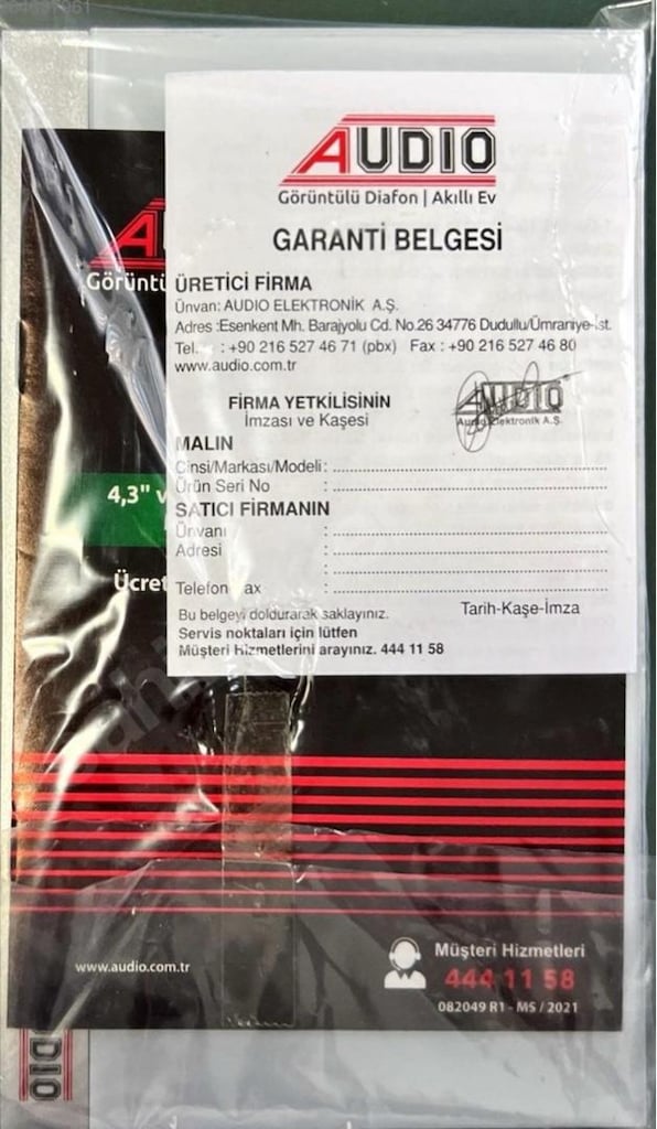 Audıo İnterkom cihazı