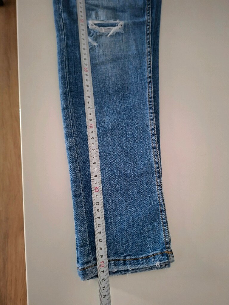 Zara 13-14 Yaş Yırtık detaylı Jeans Pantolon - 7