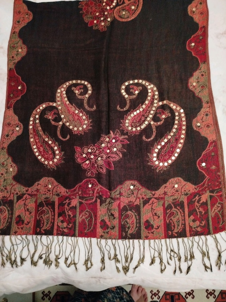 paşmina çift taraflı şal