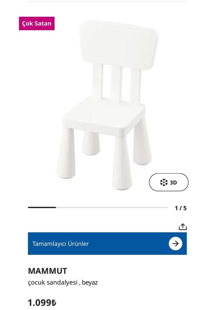 ikea mammut sandalye ve masa - 2
