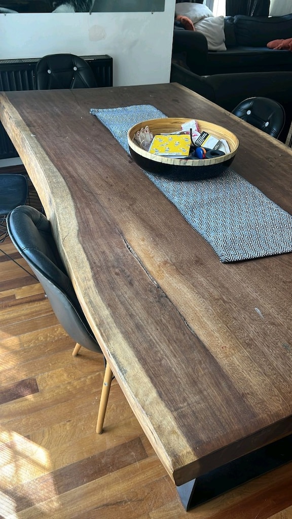Mudo Concept! Kütük ahşap Yemek masası. 2m x 1m. Suadiye Kadıköy - 3