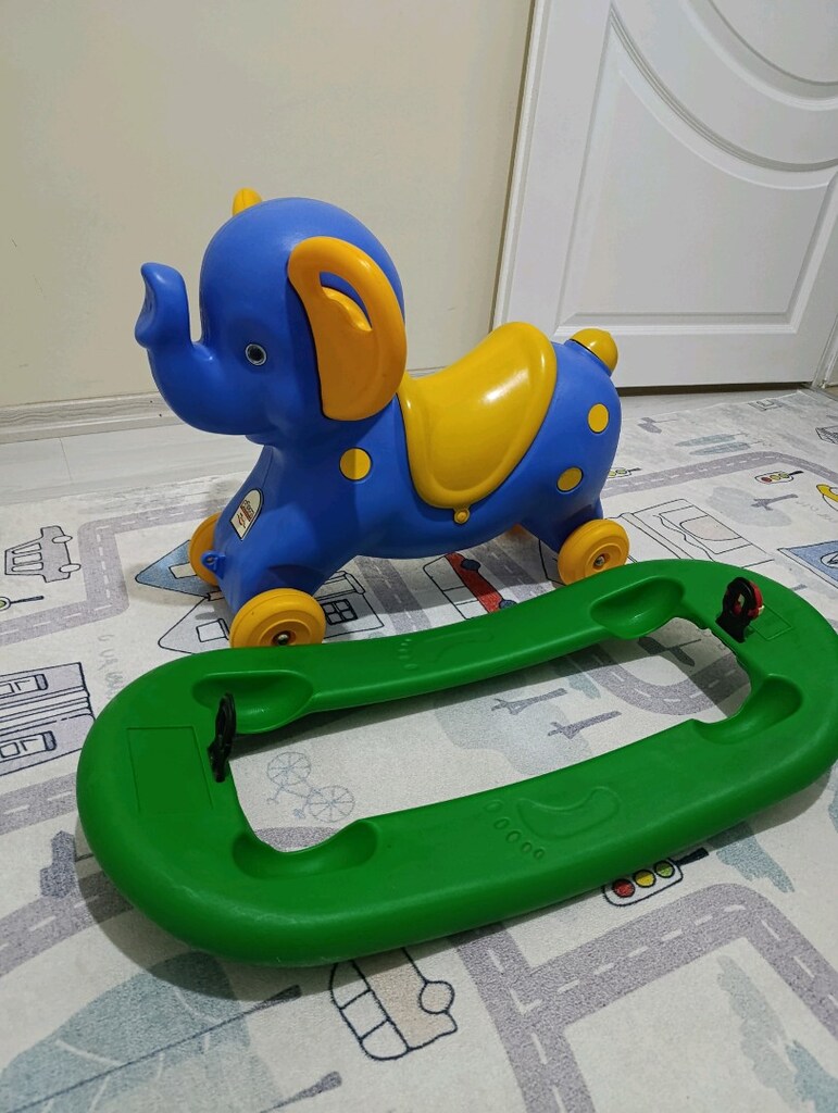 Pilsan 2 in 1 sallanan tekerlekli fil - 6