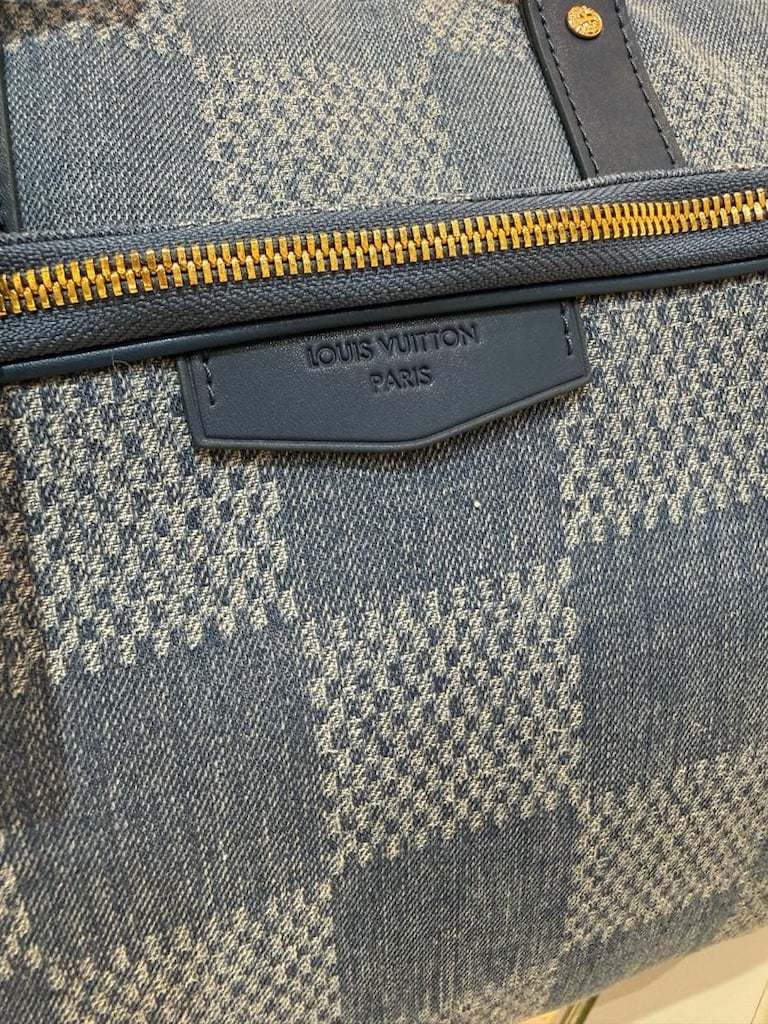 Louis Vuitton Damier Denim Keepall Çanta - 8