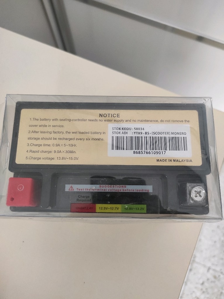 MONERO MOTOSİKLET AKÜSÜ BAJAJ DOMİNAR İLE UYUMLU - 2