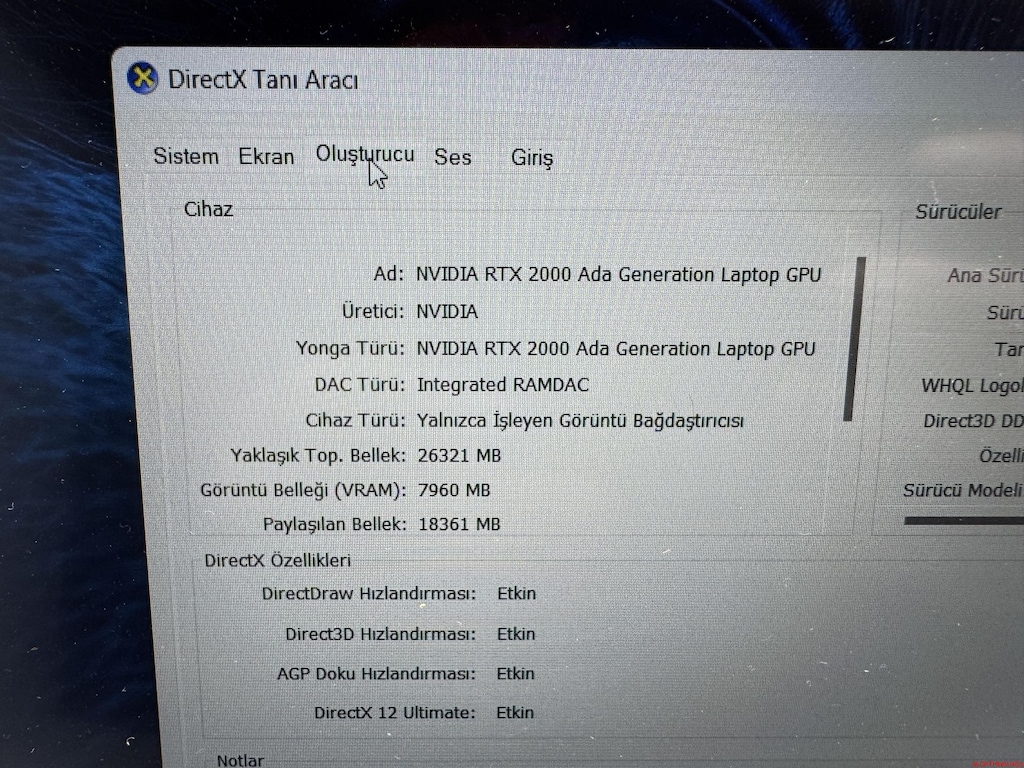 DELL ULTRA 9 İŞLEMCİ 32 GB RAM 1 TB NVME RTX 2000 ADA DOKUNMATİK - 6