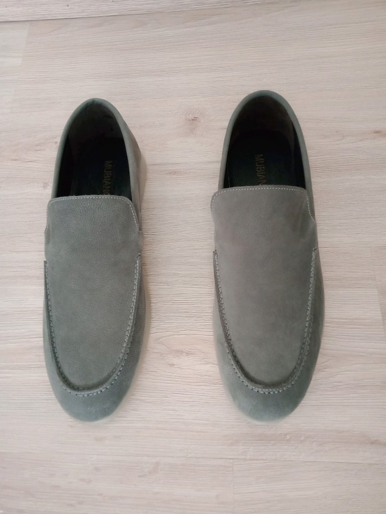 Gri Deri Loafer Ayakkabı - 6