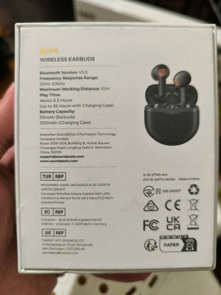 soundpeats air 4 - 5