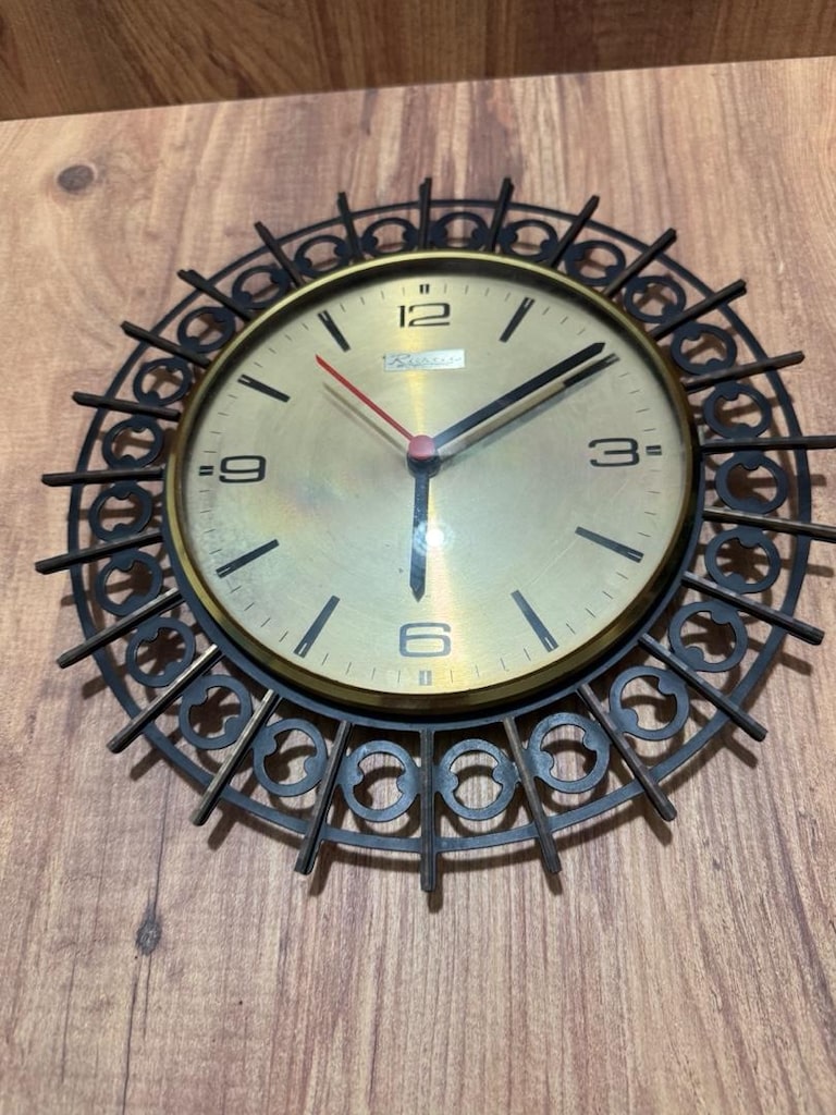 Vintage Richter Electric Germany Duvar Saati – Mid Century Tasarım - 4