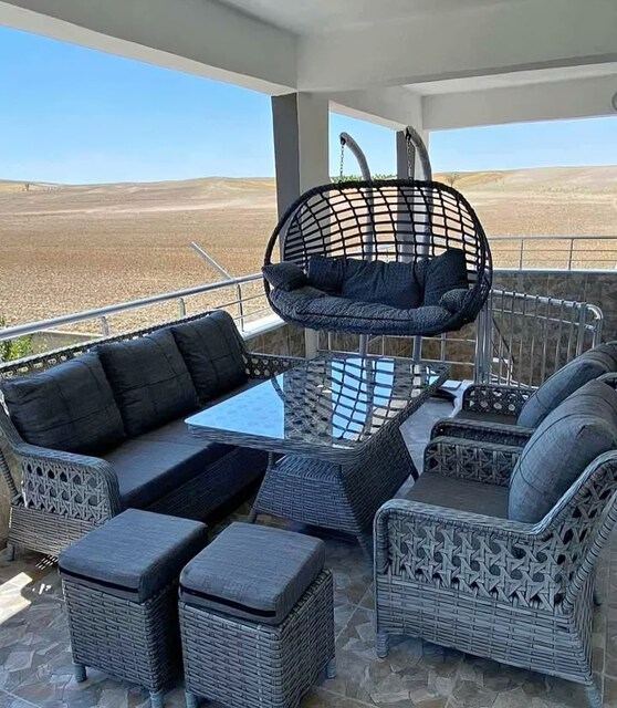 Rattan Bahçe Koltuk Seti Salıncak Dahil