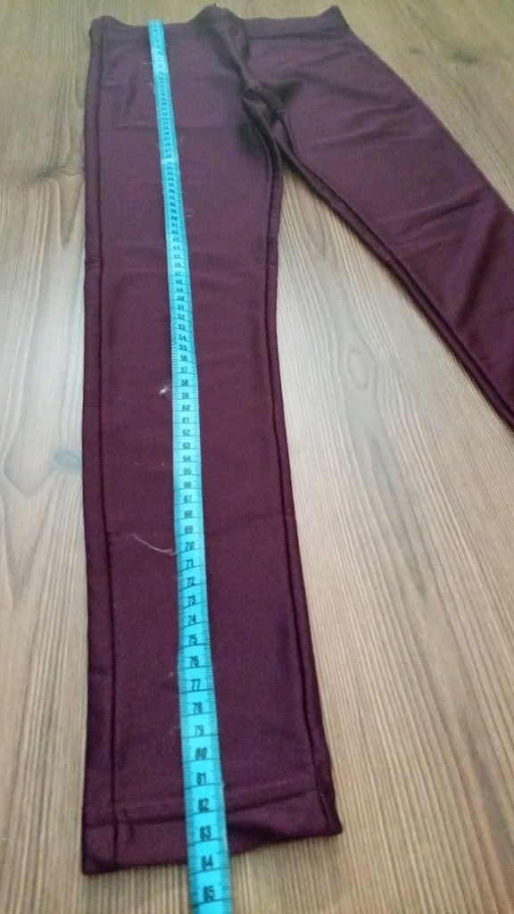 Bordo Yüksek Bel Tayt - 5