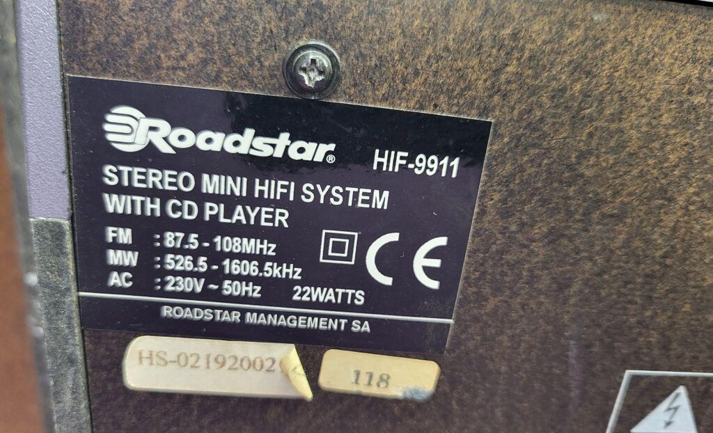 Roadstar HIF-9911 mini hi-fi Sistemi - 5