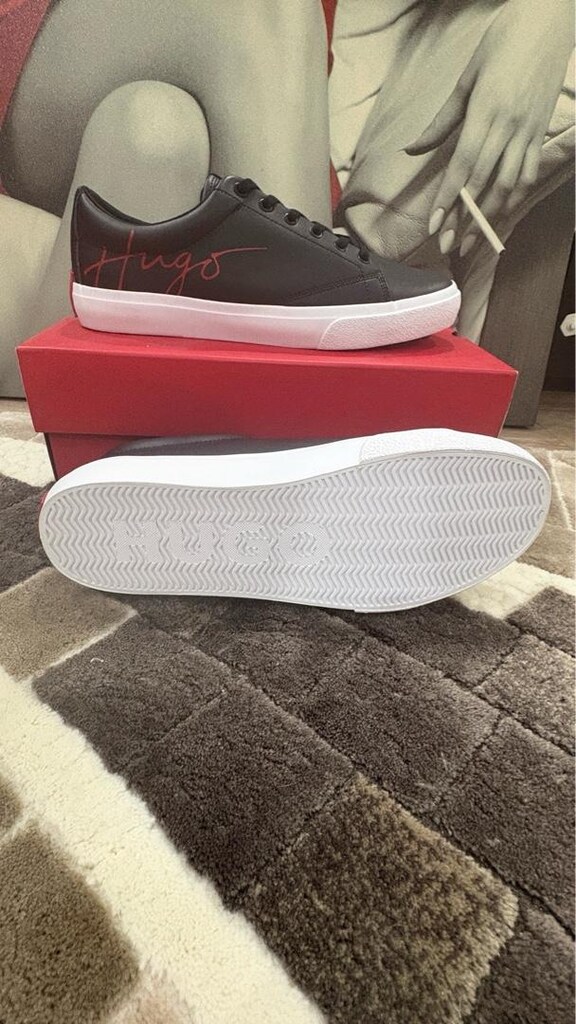 Hugo Siyah Deri Erkek Sneaker Ayakkabı - 7