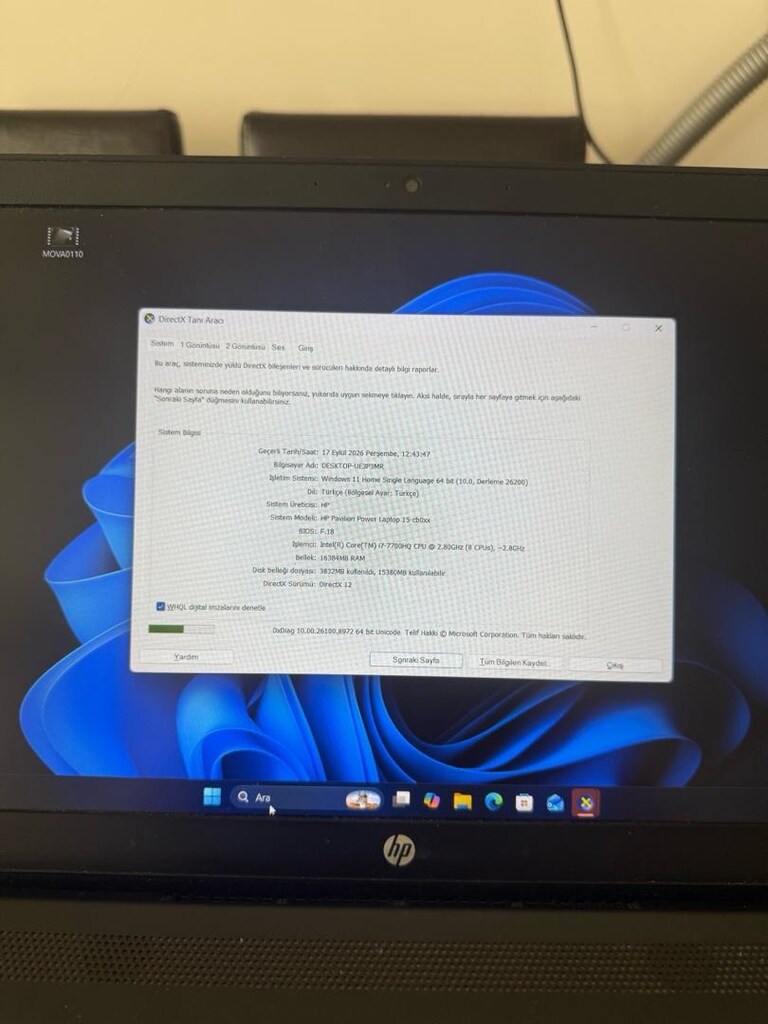 HP Pavillion i7 7. nesil 16 gb ram 1 TB ssd GTX 1050 - 2