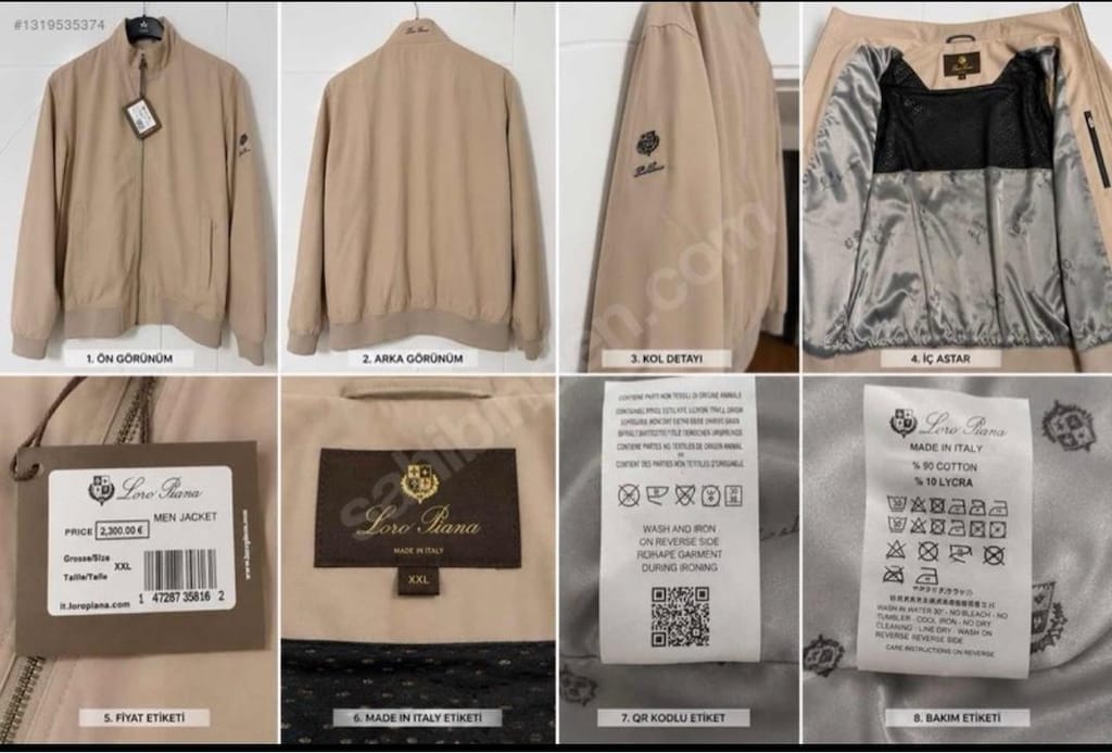Loro Piana Orijinal Erkek Ceket XXL | Etiketli | 10.000 TL